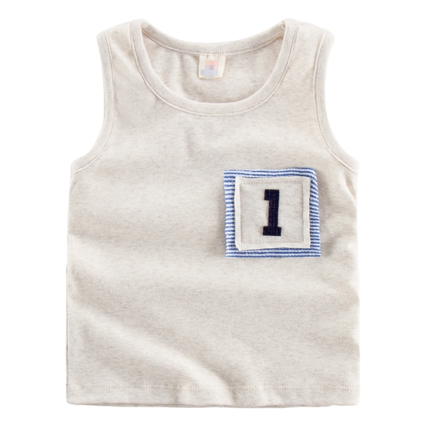 Детски потник за момчета в сив и тъмно син цвят.