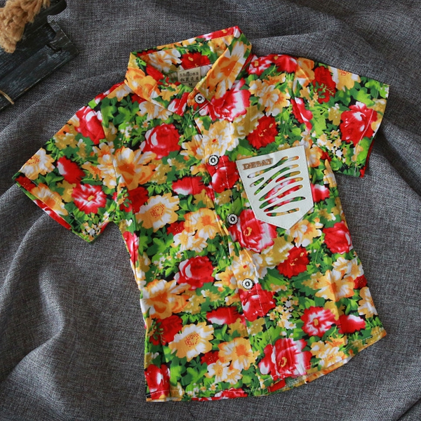 Παιδικά πουκάμισα για αγόρια - βαμβάκι, μονόχρωμο, με λωρίδες, πολύχρωμα και ζωντανά μοντέλα μικρού μήκους