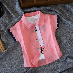 Детски ризи за момчета - памучни, едноцветни, раирани, цветни и анимирани модели с къс ръкав