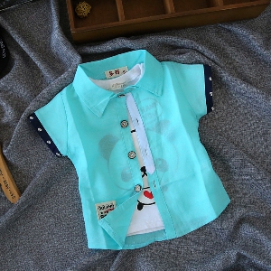 Παιδικά πουκάμισα για αγόρια - βαμβάκι, μονόχρωμο, με λωρίδες, πολύχρωμα και ζωντανά μοντέλα μικρού μήκους