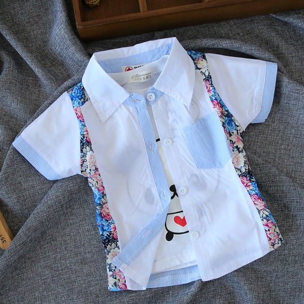 Παιδικά πουκάμισα για αγόρια - βαμβάκι, μονόχρωμο, με λωρίδες, πολύχρωμα και ζωντανά μοντέλα μικρού μήκους