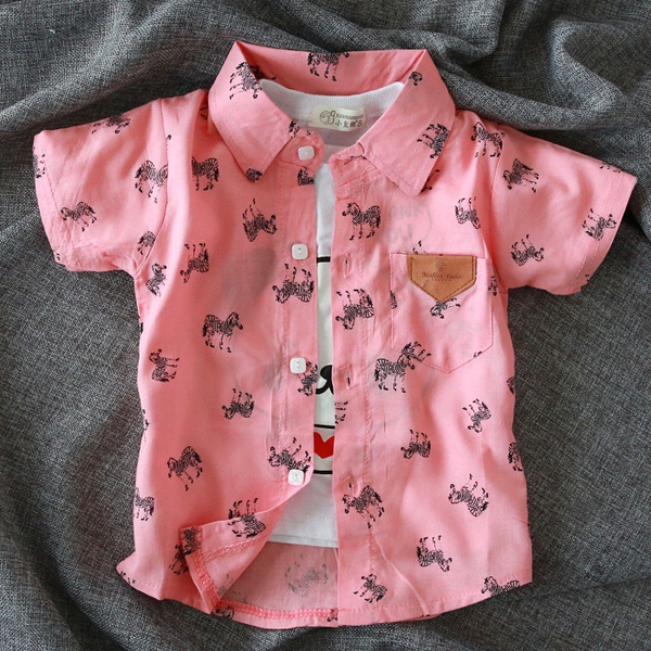 Παιδικά πουκάμισα για αγόρια - βαμβάκι, μονόχρωμο, με λωρίδες, πολύχρωμα και ζωντανά μοντέλα μικρού μήκους