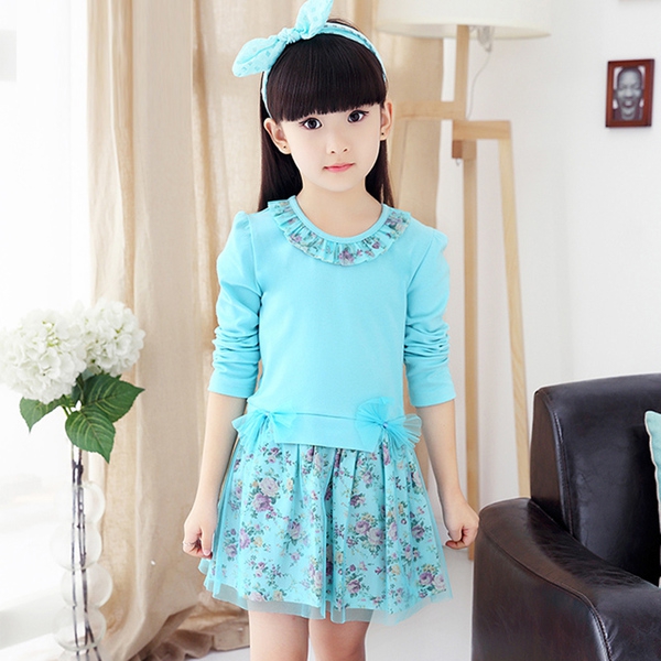 Παιδικό σετ για κορίτσια με μακρύ ή κοντό μανίκι και φούστα - 3 χρώματα