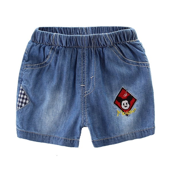 Παιδική καλοκαιρινή φόρμα τζιν με ζωντανή εκτύπωση και σύντομο σορτς