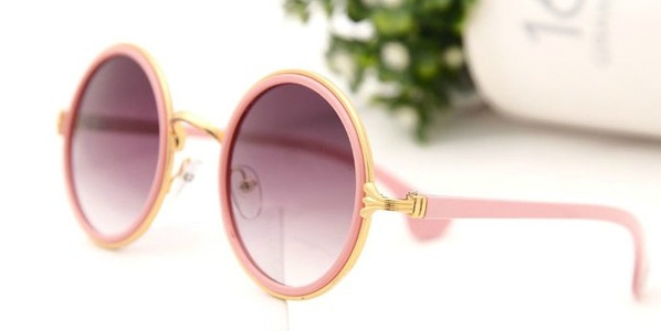 Детски слънчеви очила за момчета и момичета в ретро стил - лилави, бели, розови рамки