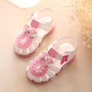 Детски сандали за момичета бяло с розово и розово със синьо
