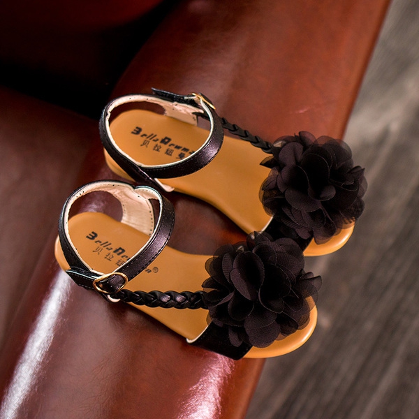 σανδάλια για παιδιά με λουλούδια δερματίνη