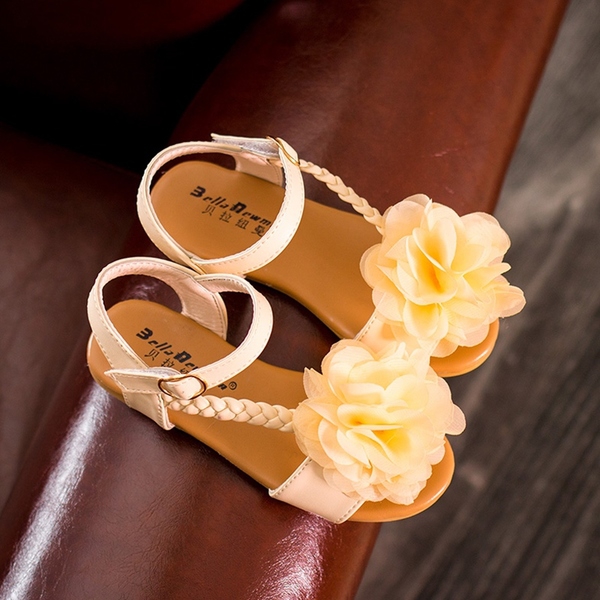 σανδάλια για παιδιά με λουλούδια δερματίνη