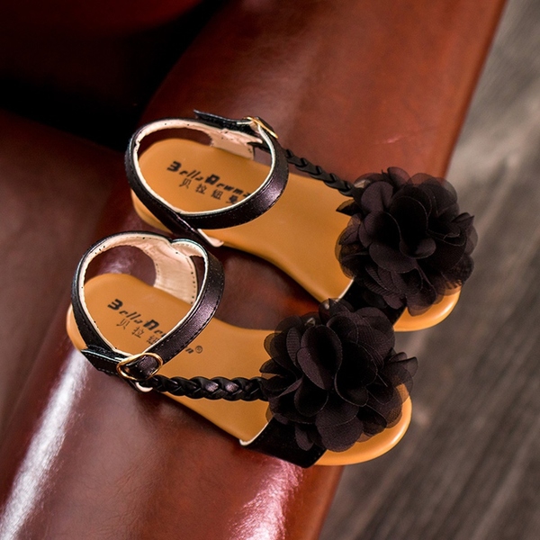 σανδάλια για παιδιά με λουλούδια δερματίνη