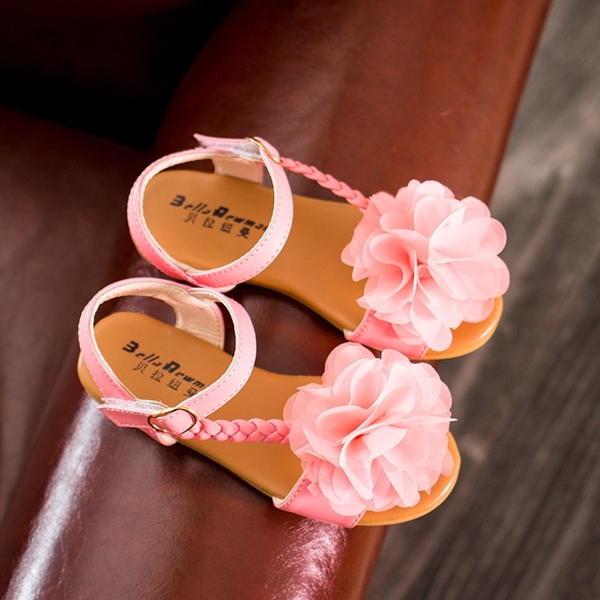 σανδάλια για παιδιά με λουλούδια δερματίνη