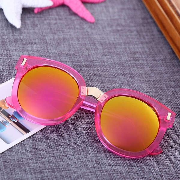 Детски слънчеви очила за момчета и момичета - тигрови рамки, оранжви и сини огледални стъкла