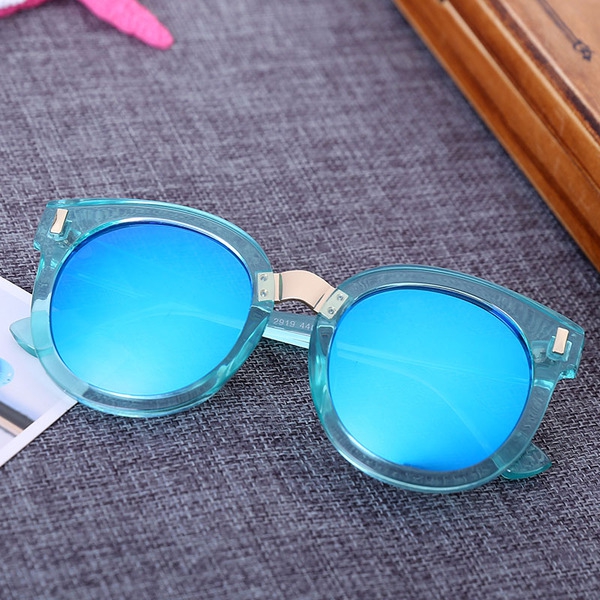 Детски слънчеви очила за момчета и момичета - тигрови рамки, оранжви и сини огледални стъкла