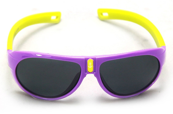 Детски слънчеви очила за момчета и момичета с безопасни и меки рамки - жълти, сини, червени и други дизайни