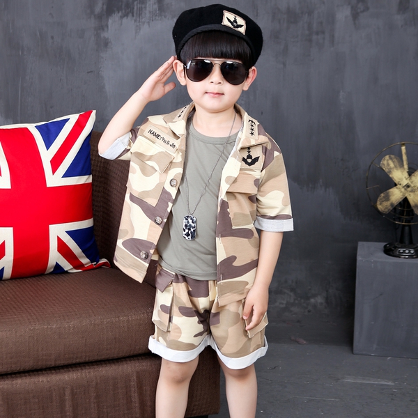 Детски камуфлажен комплект от 3 части за момчета.