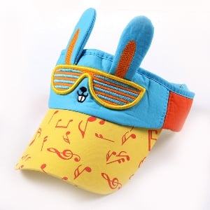 Детски шапки за момчета и момчета в 5 различни цветови комбинации - зайче с очила