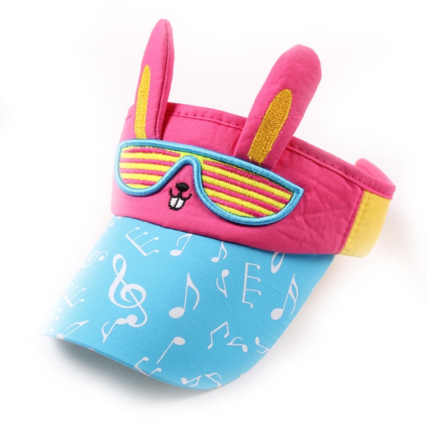 Детски шапки за момчета и момчета в 5 различни цветови комбинации - зайче с очила