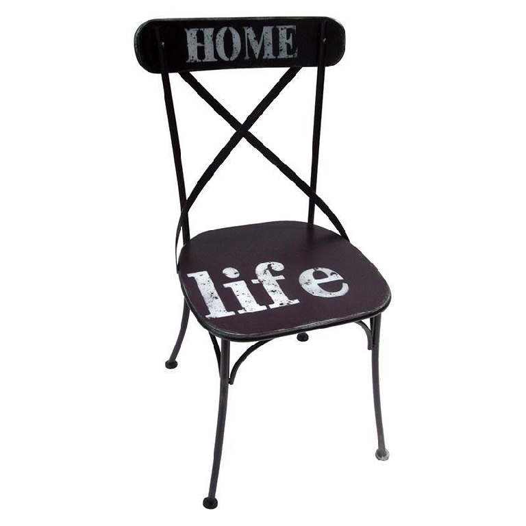 Стол Inart / черен /бял