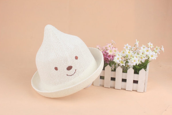 Сладки детски шапки за момичета с усмивка - 6 различни цвята