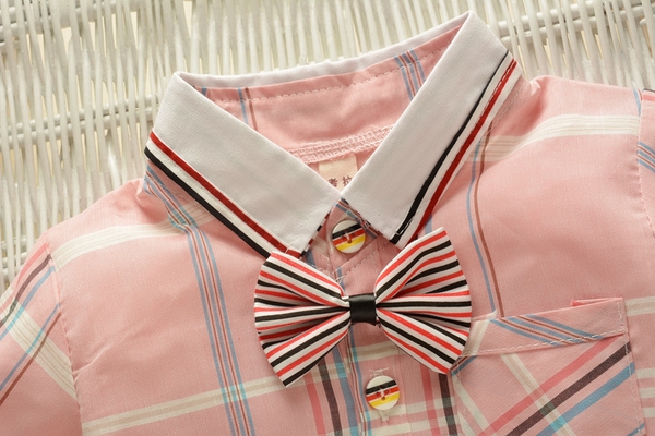 Детска стилна риза с къс ръкав