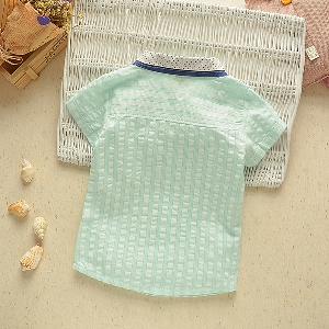 Детска памучна риза с папионка