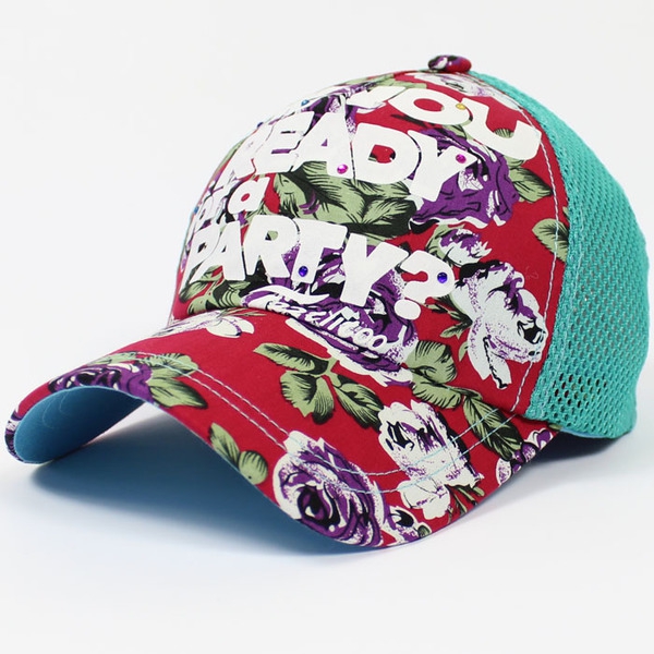 Детски шапки за момичета с цветя в 4 различни цветови комбинации - Ready to party