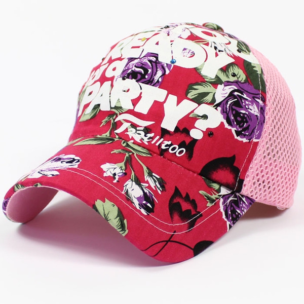 Детски шапки за момичета с цветя в 4 различни цветови комбинации - Ready to party