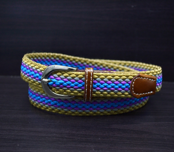 Детски еластични тънки колани за момчета и момичета - сини, кафяви, цветни - 95 - 108 см дължина; ширина: 2.5 см