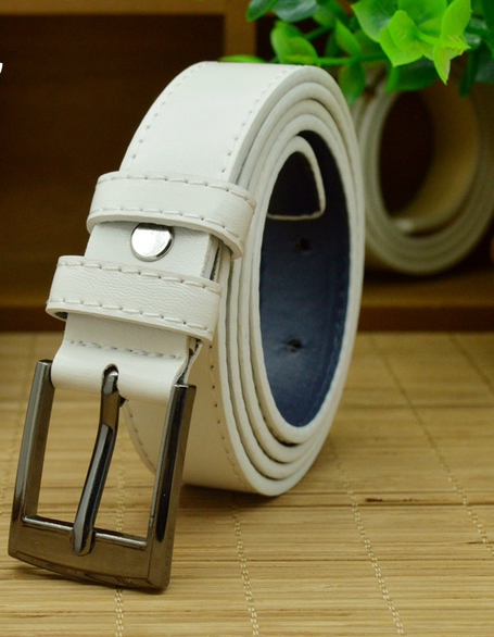 Детски модерни колани от изкуствена кожа за момчета и момичета - бели, червени, черни и кафяви - дължина: 90 см