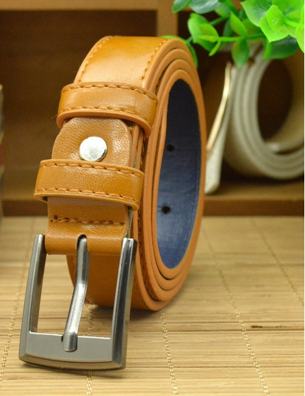 Детски модерни колани от изкуствена кожа за момчета и момичета - бели, червени, черни и кафяви - дължина: 90 см