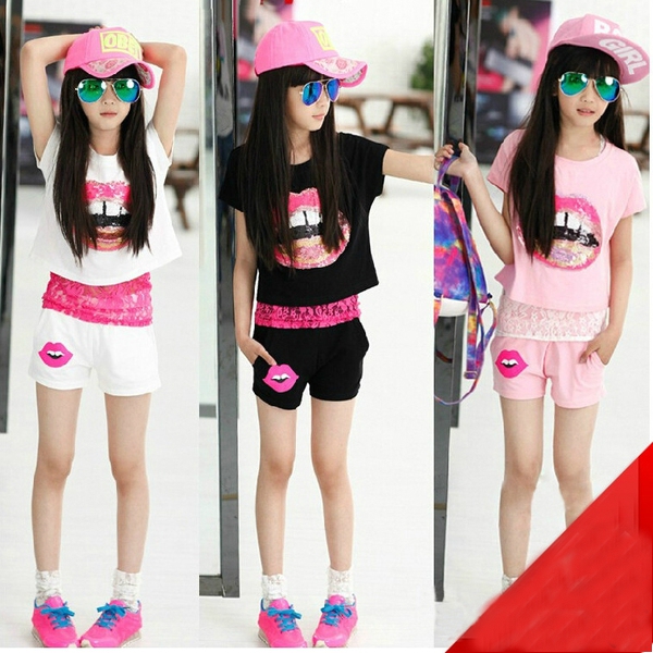 Детски летен  комплект за момичета от 3 части