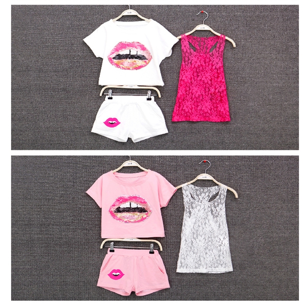 Детски летен  комплект за момичета от 3 части