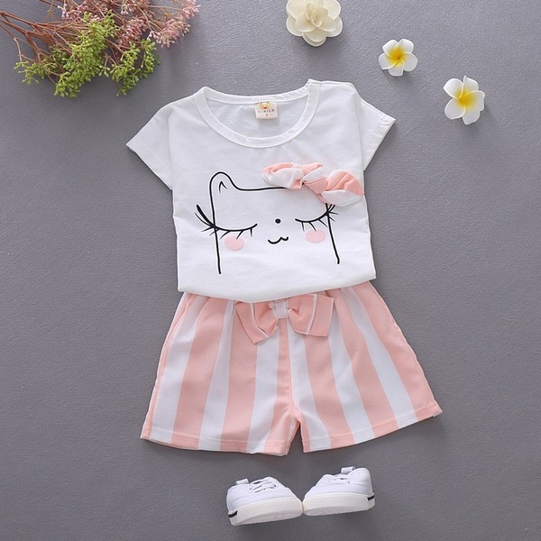 Бебешки комплект памучна тениска и къси панталони 