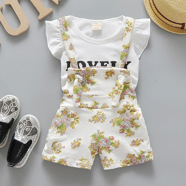 Παιδικό σετ φόρμες με λουλούδια και μπλούζα