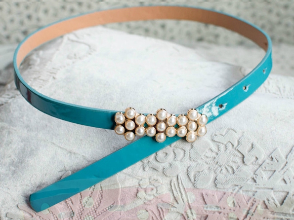 Детски колани с мъниста и катарами - от изкствена кожа за момчета и момичета - жълти, сини, черни и цветни