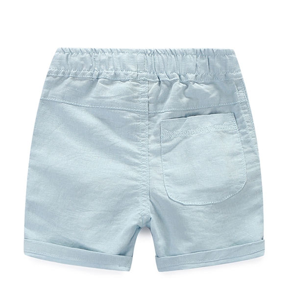 Детски къси панталони за момчета в син и зелен цвят подходящи за лятото и пролетта 