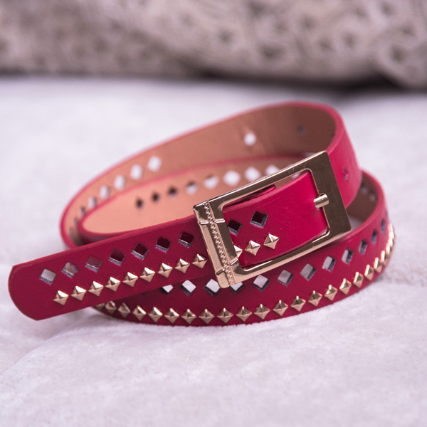 Детски колани от изкуствена кожа с ресни за момчета и момичета - жълти, лилави, червени с класически и гладки катарами