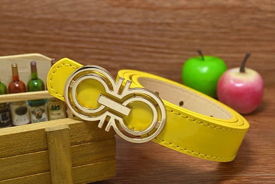 Детски лачен колан от изкуствена кожа за момчета и момичета - модерна катарама 