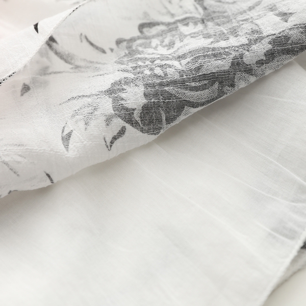 Детски летен комплект за момичета с роза - в цвят бяло с черно