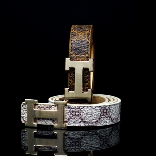 Детски колани за момчета и момичета - с кафяв и сив дизайн - дължина 78 см.