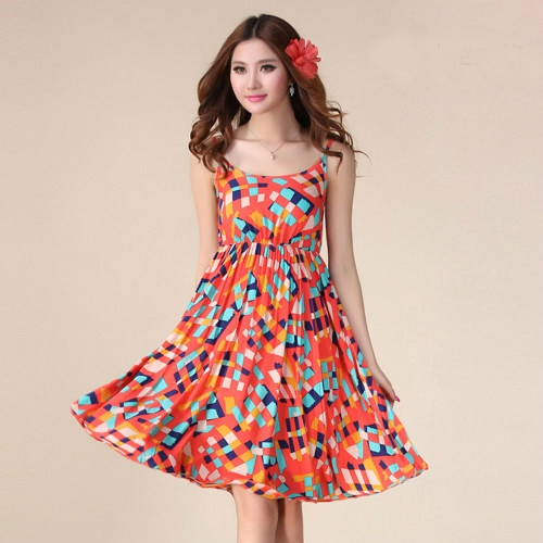 Дамска лятна плажна бохемска миди рокля с флорални мотиви - 7 невероятни топ модели