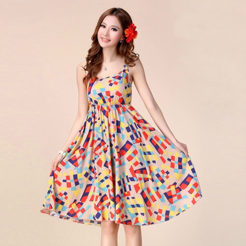 Дамска лятна плажна бохемска миди рокля с флорални мотиви - 7 невероятни топ модели