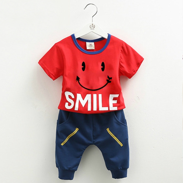 Детски комплекти за момчета от 2 части - къси панталони и тениска - 2 модела