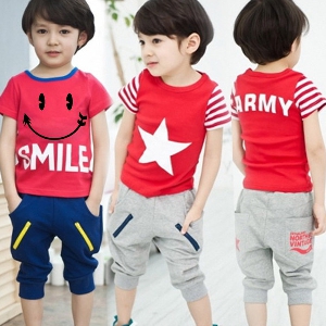 Παιδικά σετ για αγόρια δύο τεμαχίων - σορτς και μπλουζάκι - 2 μοντέλα