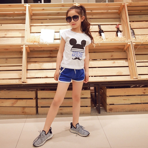 Летен детски комплект за момичета подходящ за ежедневие - 2 модела