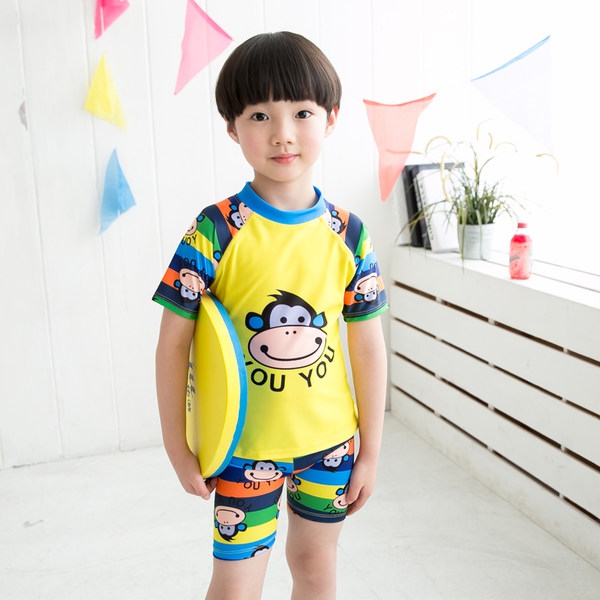 Детски бански за момчета - с анимации на маймунка,пират,жабка и звезди