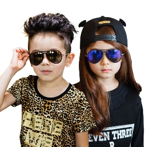 Детски очила подходящи за момчета и момичета в син,оранжев и кафяв цвят - 4 модела