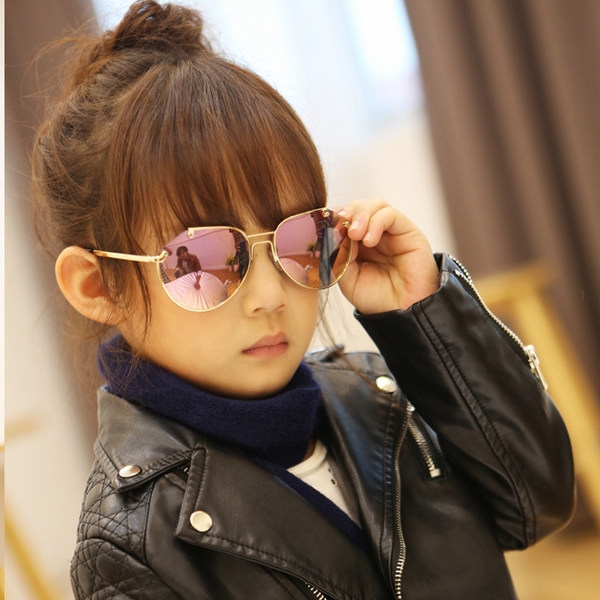 Детски очила за момичета в 2 модела - син,оранжев,кафяв,лилав,сив и черен цвят 