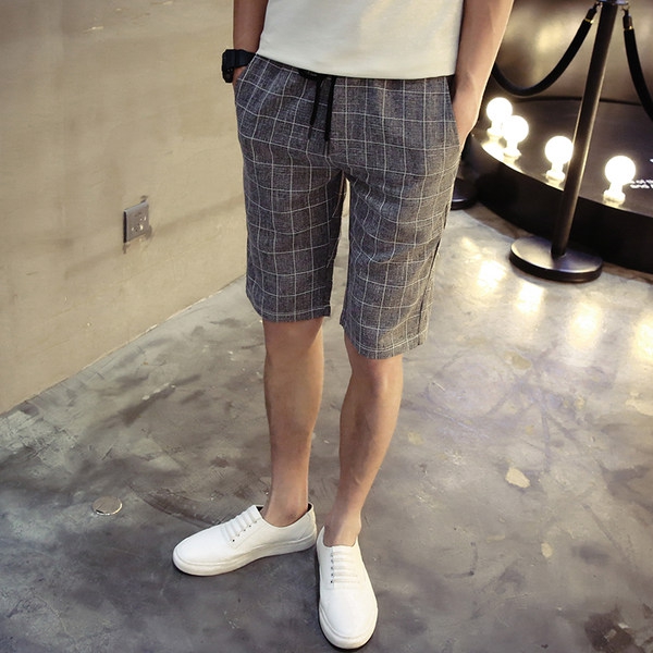 Καρό αρσενικό καλοκαίρι σορτς - 6 διαφορετικά χρώματα