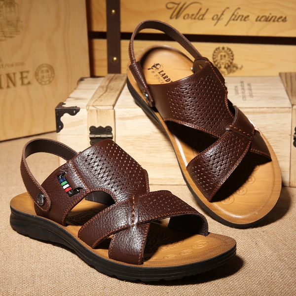 Мъжки сандали в кафяв и черен цвят подходящи за ежедневие - 8 модела