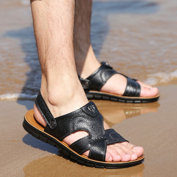 Мъжки сандали от изкуствена кожа в кафяв и черен цвят - 8 модела